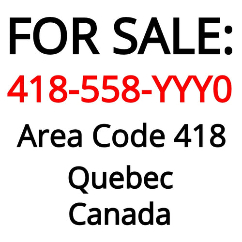 Quebec : 418-558-YYY0