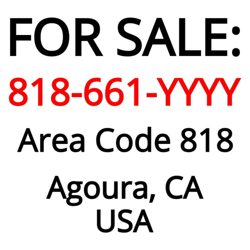 Agoura, CA : 818-661-YYYY