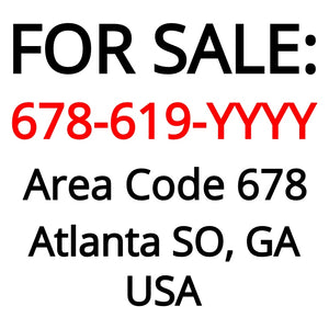 Atlanta SO, GA : 678-619-YYYY