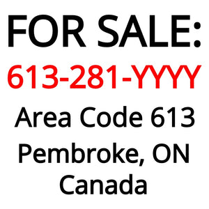 Pembroke, ON : 613-281-YYYY