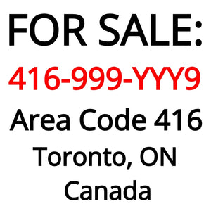 Toronto, ON : 416-999-YYY9