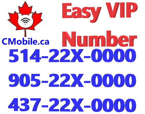 THREE Gold VIP Business Phone number  end with  22X-0000 for for Toronto & Montreal