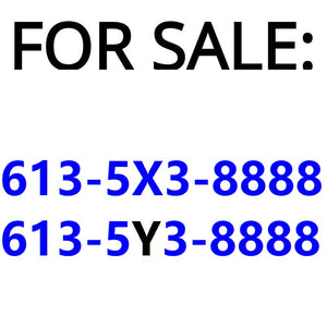 VIP 613 business lucky number pair 613-5X3-8888 and 613-5Y3-8888 numbers for Ontario