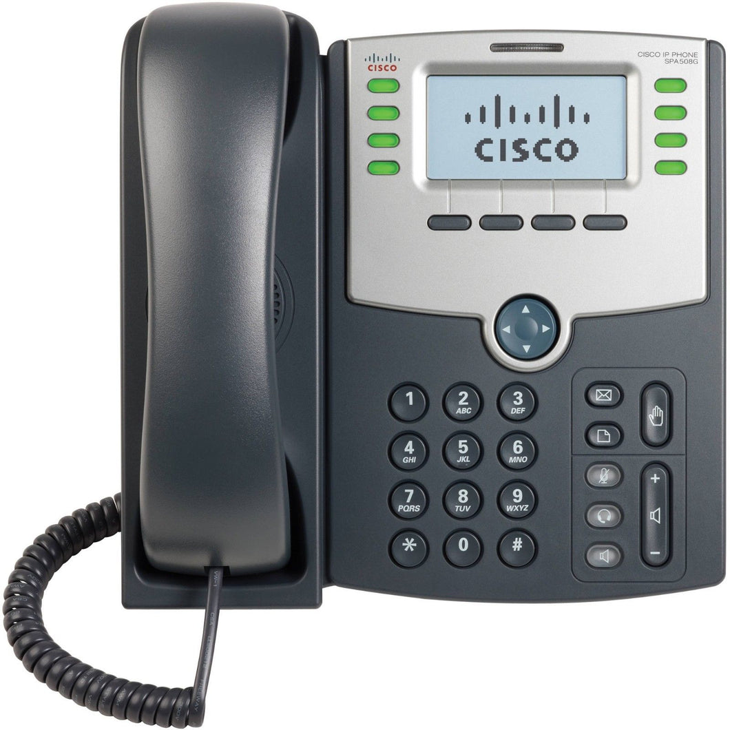 ( USED , Unlocked )Cisco Spa508G 8 Line IP Phone with POE function (Tested with Ringcentral & Vonage)