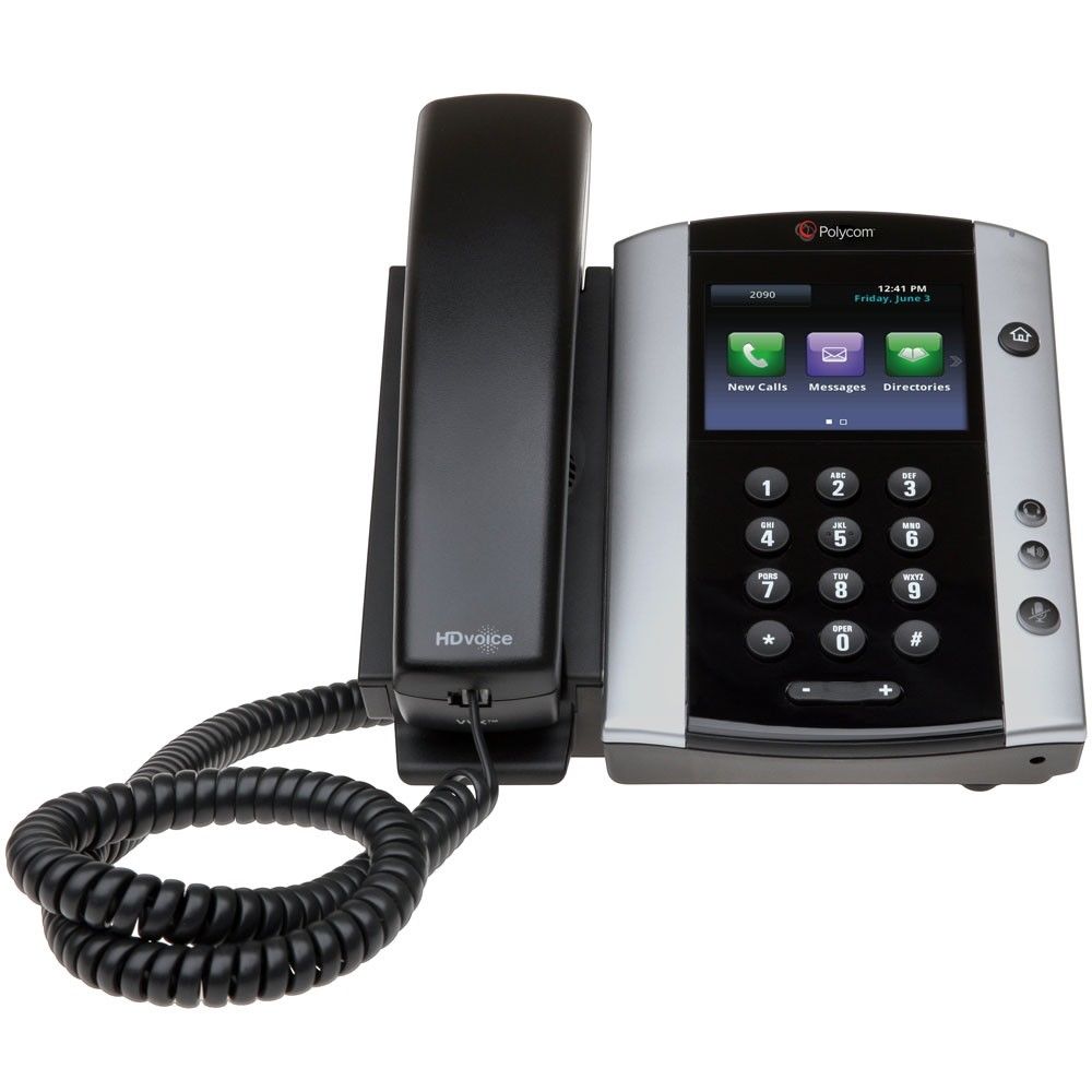 Polycom VVX500 SoundPoint IP Phone for Ringcentral or Vonage with Power Supply